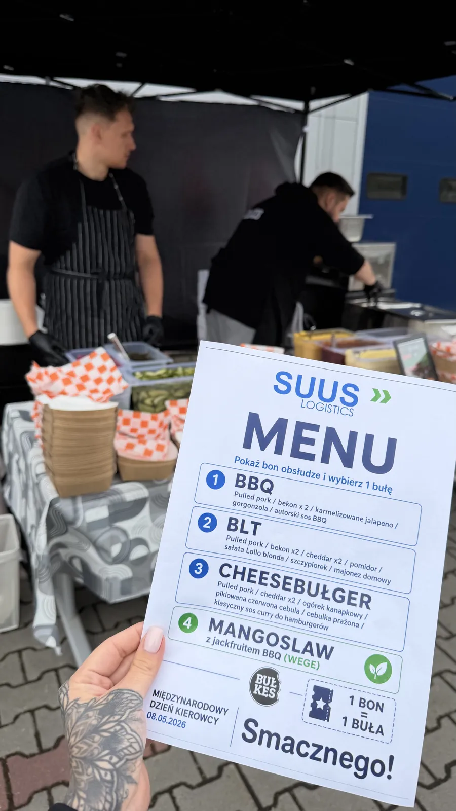 Menu live cooking — Dzień Kierowcy SUUS
